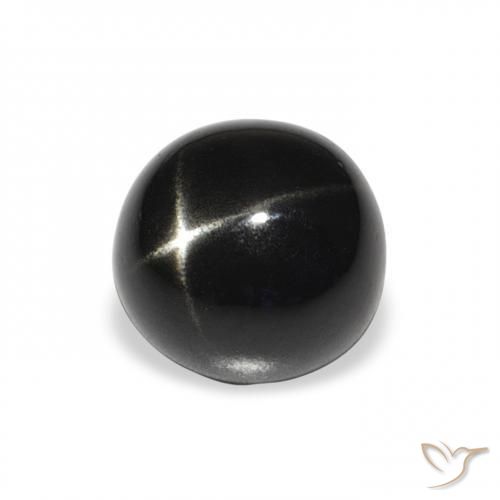 Diopside étoilé Noire naturelle Tour, 3.46 ct, Opaque