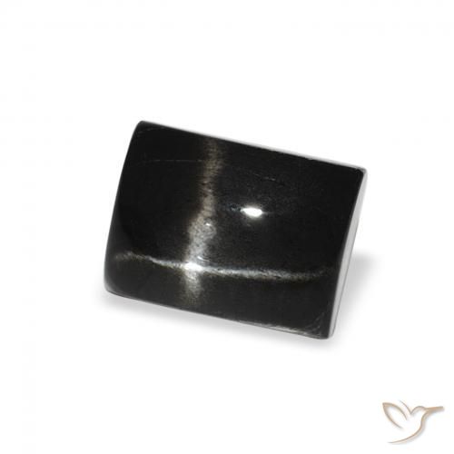 Diopside étoilé Noire naturelle Baquette, 3.12 ct, Opaque