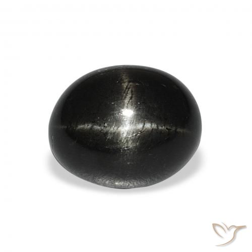 5.84ct Naturel Noire Diopside étoilé, ovale, Opaque