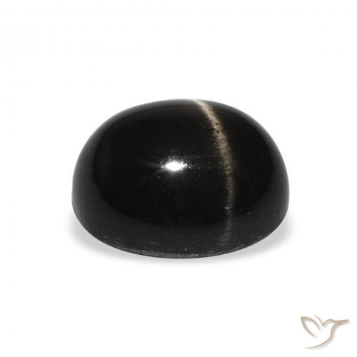 Diopside étoilé Noire naturelle ovale, 5.56 ct, Opaque