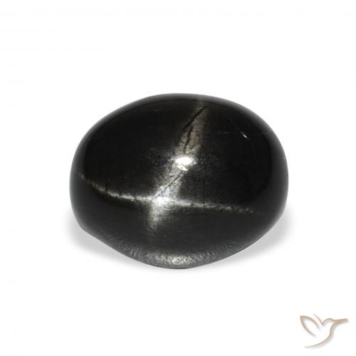 5.55ct Naturel Noire Diopside étoilé, ovale, Opaque