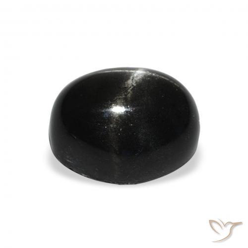 Diopside étoilé Noire naturelle ovale, 5.55 ct, Opaque