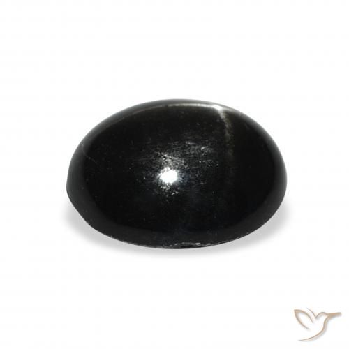 Diopside étoilé Noire naturelle ovale, 4.43 ct, Opaque