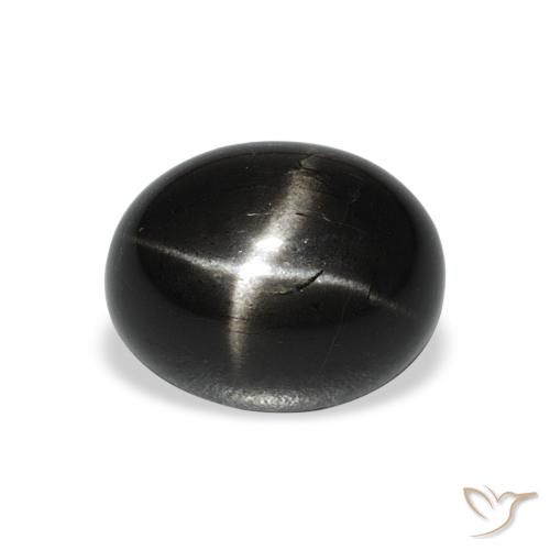 5.71ct Naturel Noire Diopside étoilé, ovale, Opaque