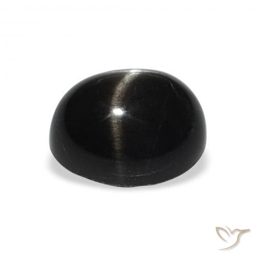 Diopside étoilé Noire naturelle ovale, 5.71 ct, Opaque