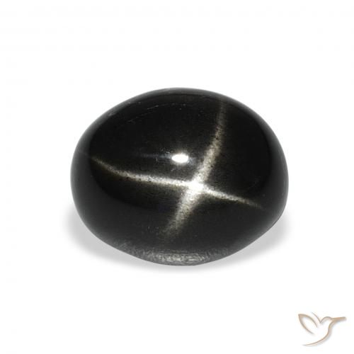5.51ct Naturel Noire Diopside étoilé, ovale, Opaque