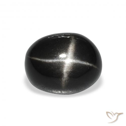4.92ct Naturel Noire Diopside étoilé, ovale, Opaque