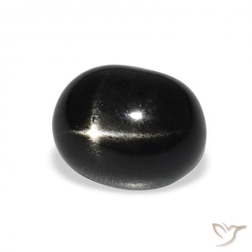 Diopside étoilé Noire naturelle ovale, 6.15 ct, Opaque