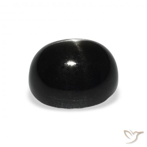 Diopside étoilé Noire naturelle ovale, 6.15 ct, Opaque