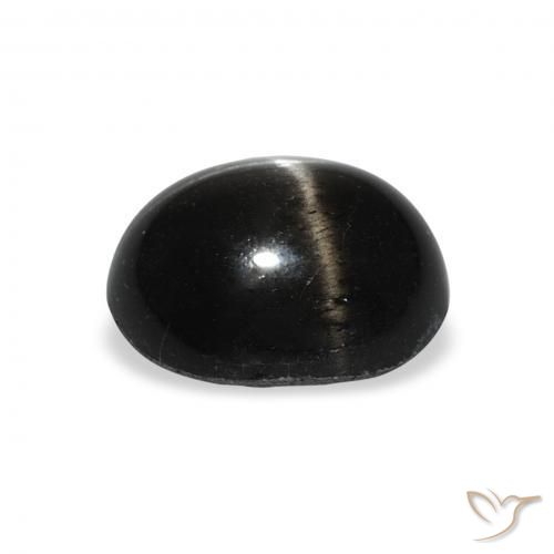Diopside étoilé Noire naturelle ovale, 4.60 ct, Opaque