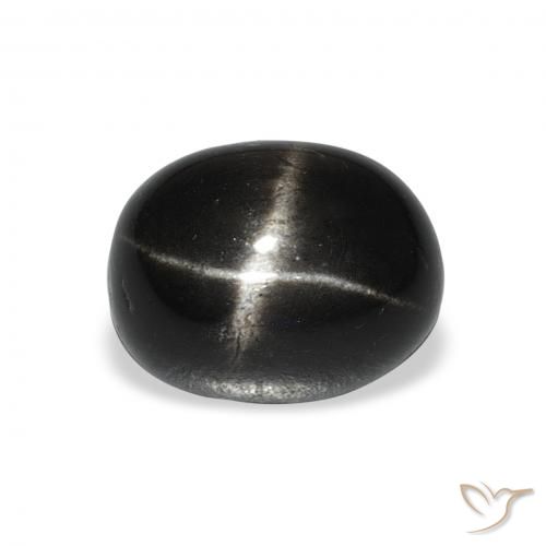 5.88ct Naturel Noire Diopside étoilé, ovale, Opaque