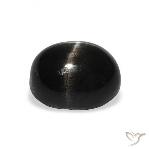 Diopside étoilé Noire naturelle ovale, 5.88 ct, Opaque