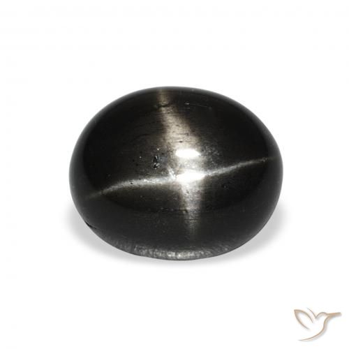 4.62ct Naturel Noire Diopside étoilé, ovale, Opaque
