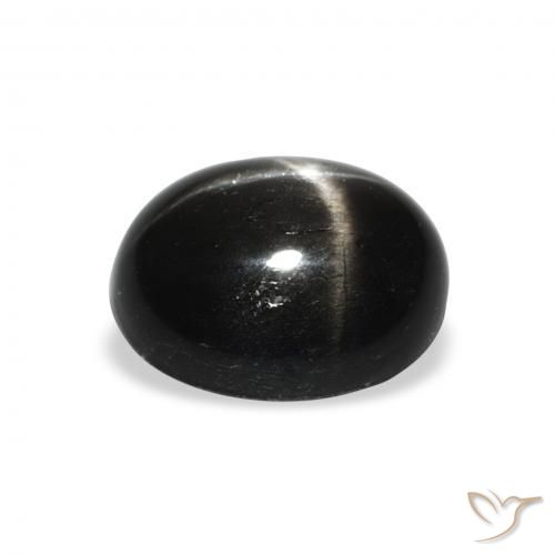 Diopside étoilé Noire naturelle ovale, 4.62 ct, Opaque