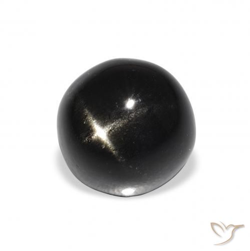 Diopside étoilé Noire naturelle Tour, 3.48 ct, Opaque