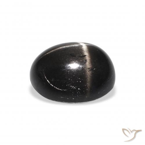 Diopside étoilé Noire naturelle ovale, 4.81 ct, Opaque