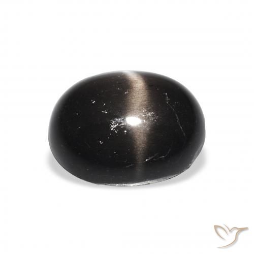 Diopside étoilé Noire naturelle ovale, 4.85 ct, Opaque