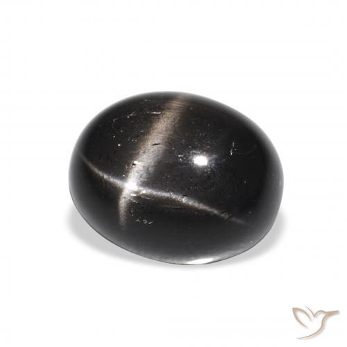 Diopside étoilé Noire naturelle ovale, 4.64 ct, Opaque