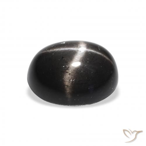 Diopside étoilé Noire naturelle ovale, 4.64 ct, Opaque