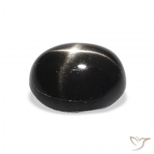 Diopside étoilé Noire naturelle ovale, 4.94 ct, Opaque