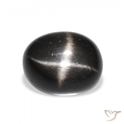 5.05ct Naturel Noire Diopside étoilé, ovale, Opaque