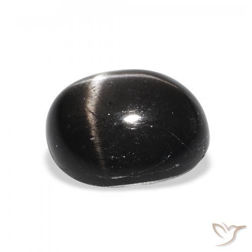 Diopside étoilé Noire naturelle ovale, 5.05 ct, Opaque