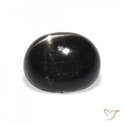 Diopside étoilé Noire naturelle ovale, 5.95 ct, Opaque