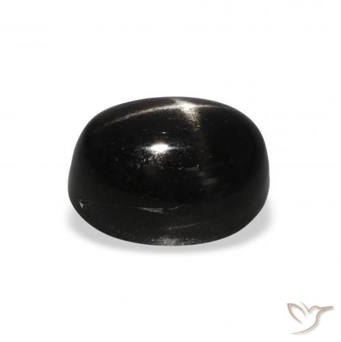 Diopside étoilé Noire naturelle ovale, 2.82 ct, Opaque
