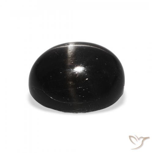 Diopside étoilé Noire naturelle ovale, 5.45 ct, Opaque