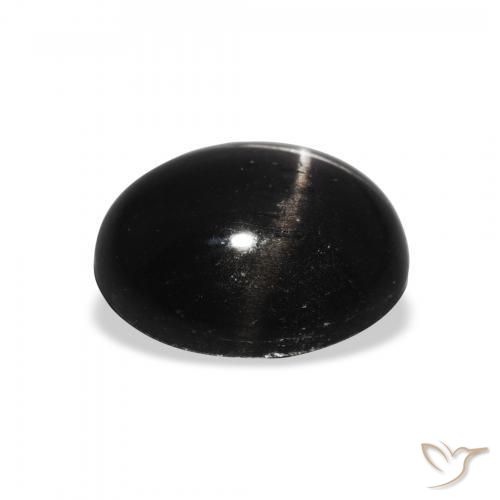 Diopside étoilé Noire naturelle ovale, 4.05 ct, Opaque