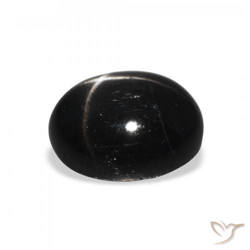 Diopside étoilé Noire naturelle ovale, 4.63 ct, Opaque