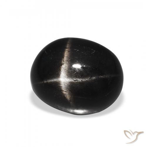 Diopside étoilé Noire naturelle ovale, 4.61 ct, Opaque