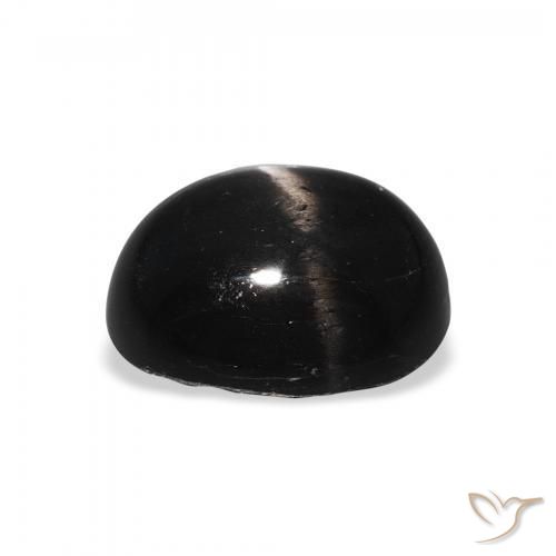 Diopside étoilé Noire naturelle ovale, 4.61 ct, Opaque