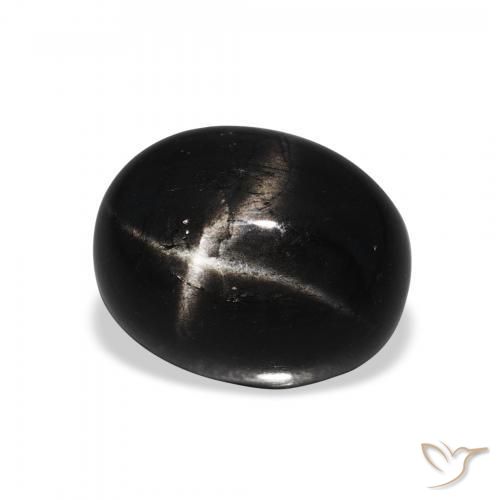 Diopside étoilé Noire naturelle ovale, 5.70 ct, Opaque