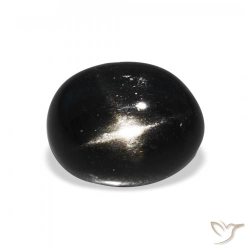 4.36ct Naturel Noire Diopside étoilé, ovale, Opaque