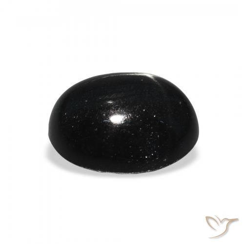 Diopside étoilé Noire naturelle ovale, 4.36 ct, Opaque