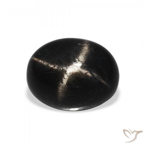 5.11ct Naturel Noire Diopside étoilé, ovale, Opaque