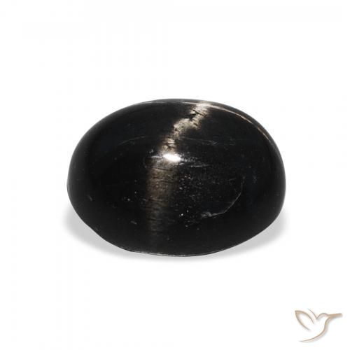 Diopside étoilé Noire naturelle ovale, 5.11 ct, Opaque