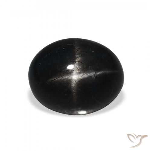 4.42ct Naturel Noire Diopside étoilé, ovale, Opaque