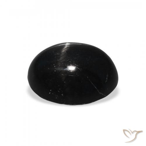 Diopside étoilé Noire naturelle ovale, 4.42 ct, Opaque