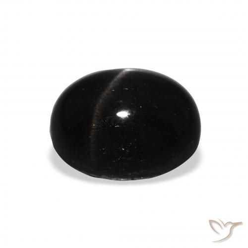 Diopside étoilé Noire naturelle ovale, 5.32 ct, Opaque