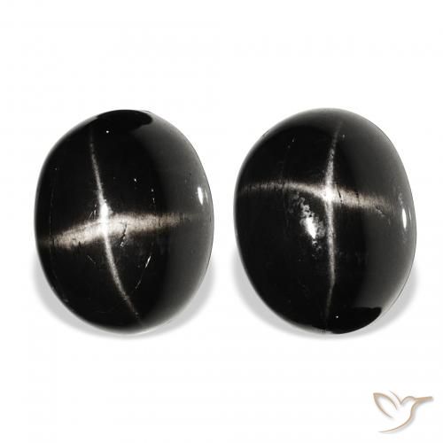 9.78ctw Naturel Noire Diopside étoilé, ovale, Opaque