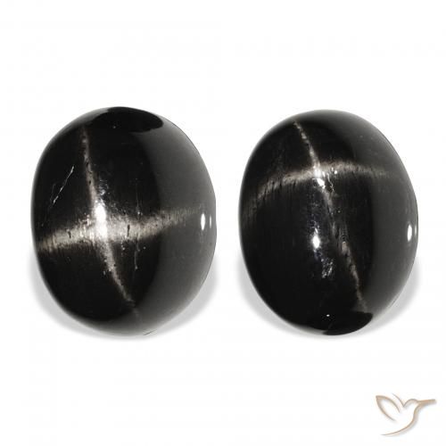 8.47ctw Naturel Noire Diopside étoilé, ovale, Opaque