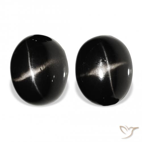 8.10ctw Naturel Noire Diopside étoilé, ovale, Opaque
