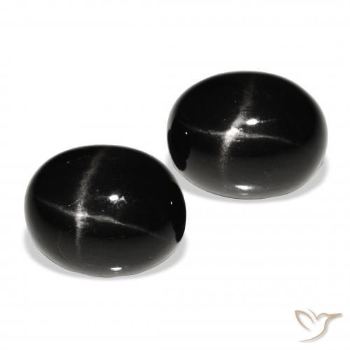 Shop natural 12.00ct Noire Diopside étoilé gems, ovale, from Inde at GemSelect. In stock, global shipping!
