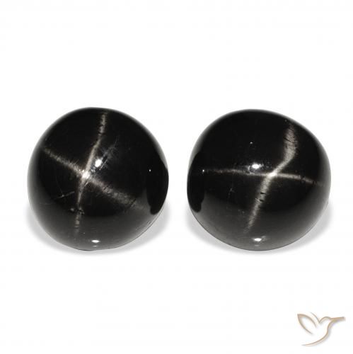 5.87ctw Naturel Noire Diopside étoilé, Tour, Opaque