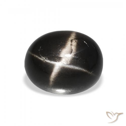 4.25ct Naturel Noire Diopside étoilé, ovale, Opaque
