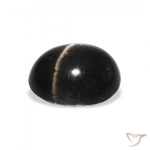 Diopside étoilé Noire naturelle ovale, 4.25 ct, Opaque
