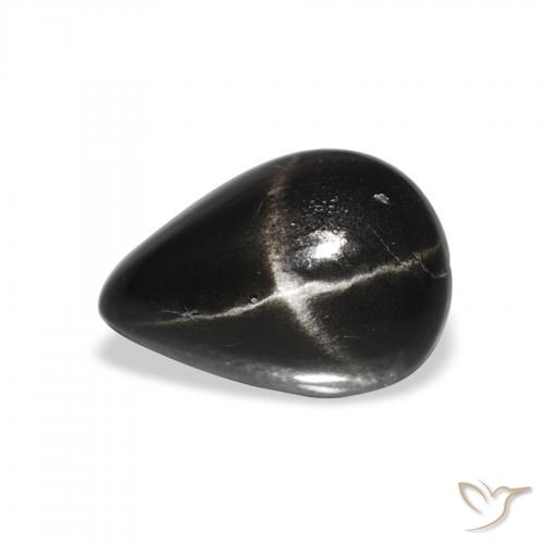 2.24ct Naturel Noire Diopside étoilé, En forme de poire, Opaque
