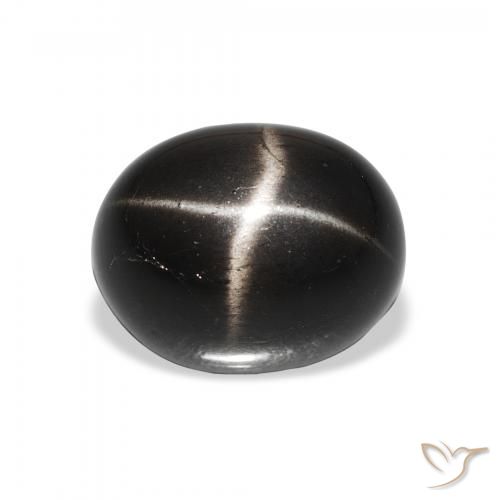 5.85ct Naturel Noire Diopside étoilé, ovale, Opaque